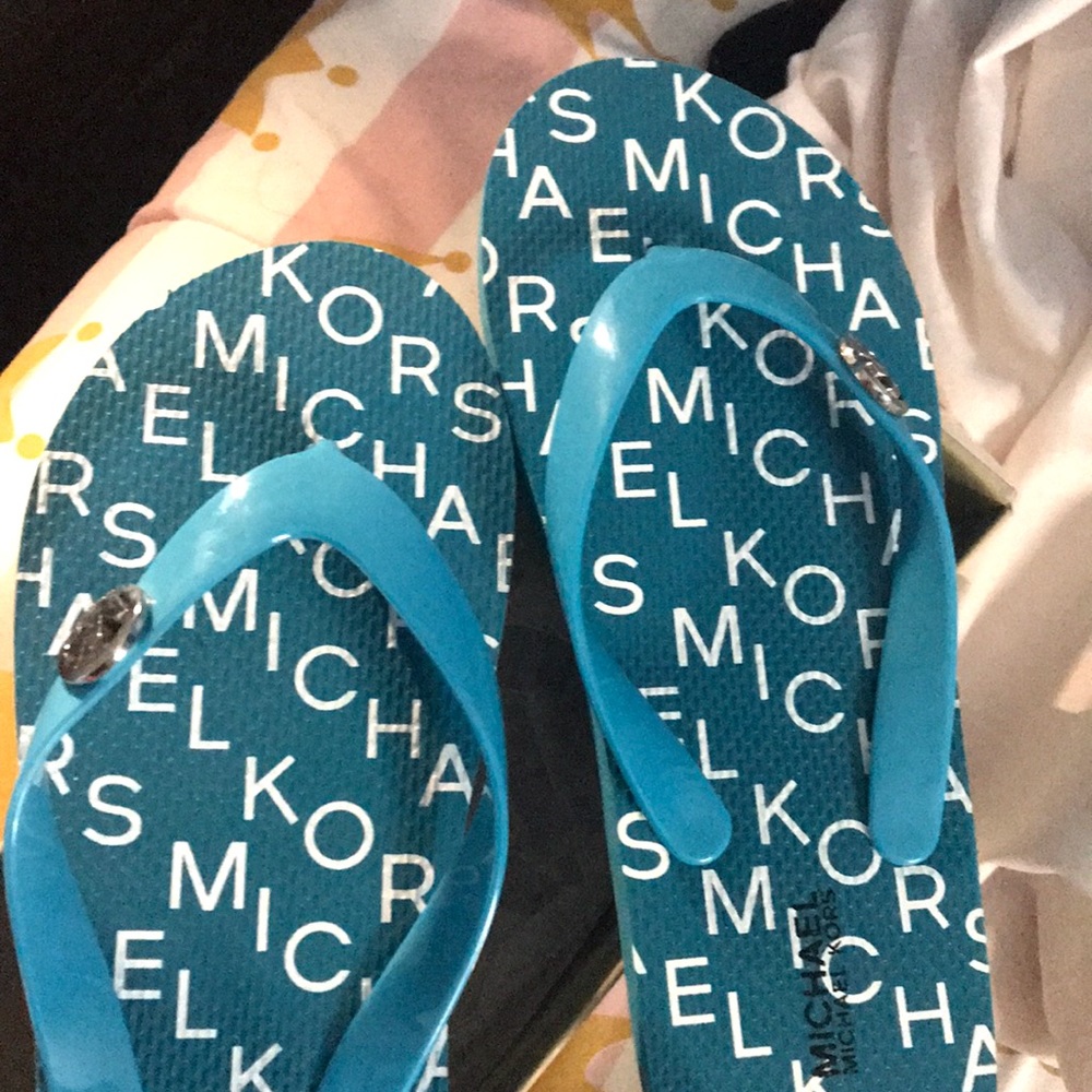 Blue Michael KORS Flip flops.